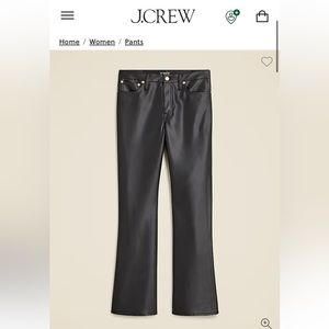 J.Crew Black Faux Leather Pants